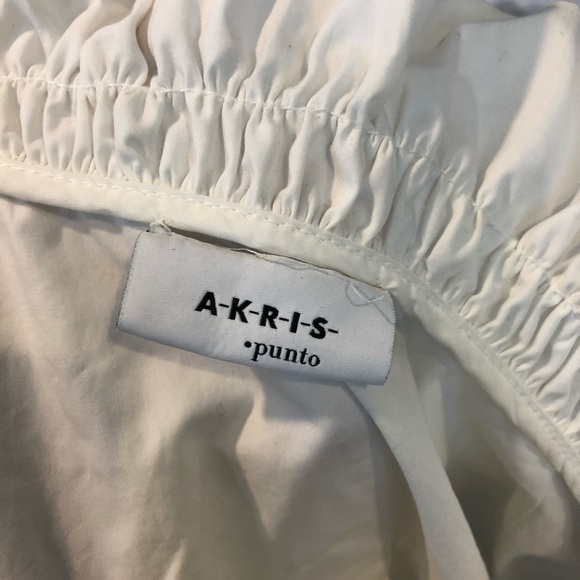 Akris Punto Women's US 10 Ruffled Turtleneck Blouse Top- Cream - Picture 10 of 13